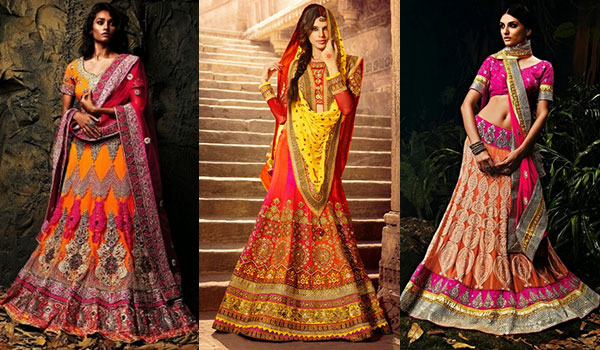 BRIDAL MUST-HAVES – PINK AND ORANGE LEHENGAS